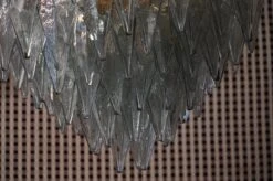 Murano Midcentury Sea Water Color Glass And Brass Chandelier, 1970 -Promos Meubles Boutique DSC08866 master