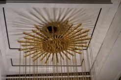 Murano Midcentury Sea Water Color Glass And Brass Chandelier, 1970 -Promos Meubles Boutique DSC08874 master