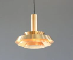 Midcentury Copper Pendant Light By Veb Metaldrucker Halle Circa 1970s -Promos Meubles Boutique DSC7687 master