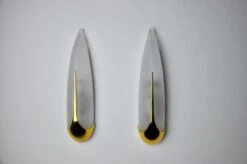 Pair Of Sconces "Ears" Idearte, Glass And Metal, Spain 1980 -Promos Meubles Boutique DSC 0115 master