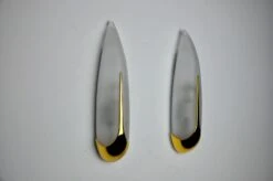 Pair Of Sconces "Ears" Idearte, Glass And Metal, Spain 1980 -Promos Meubles Boutique DSC 0117 master