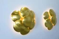 Rare Pair Of Gilded Metal Wall Lights Design Goffredo Reggiani -Promos Meubles Boutique DSC 0322 master