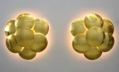 Rare Pair Of Gilded Metal Wall Lights Design Goffredo Reggiani -Promos Meubles Boutique DSC 0328 master