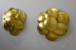 Rare Pair Of Gilded Metal Wall Lights Design Goffredo Reggiani -Promos Meubles Boutique DSC 0331 master