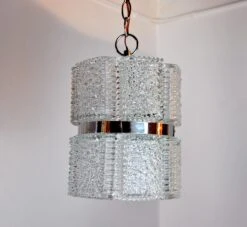 Chandelier By Kaiser Leuchten In Frosted Glass Germany, 1960 -Promos Meubles Boutique DSC 0353 master