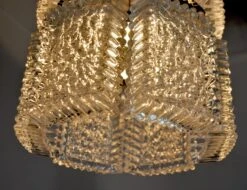 Chandelier By Kaiser Leuchten In Frosted Glass Germany, 1960 -Promos Meubles Boutique DSC 0364 master