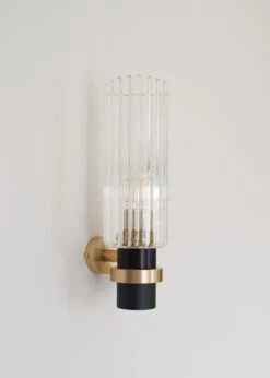 21st C Contemporary Marine Breynaert Wall Sconce Lamp Brushed Brass Glass Black -Promos Meubles Boutique DSC 0648 master