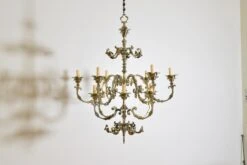 Dutch Baroque Revival Brass Two Tier 12-Light Chandelier, 19th Century -Promos Meubles Boutique DSC 0805 master