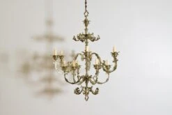 Dutch Baroque Revival Brass Two Tier 12-Light Chandelier, 19th Century -Promos Meubles Boutique DSC 0809 master