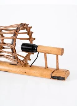 Pair Of Midcentury Rattan "Lantern" Sconces, Louis Sognot, France, 1960s 23 Pair Of Midcentury Rattan "Lantern" Sconces, Louis Sognot, France, 1960s -Promos Meubles Boutique DSC 5117 master