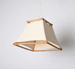 Midcentury Bamboo, Cane And Rattan French Chandelier After Louis Sognot, 1960s -Promos Meubles Boutique DSC 6001 master