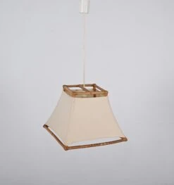 Midcentury Bamboo, Cane And Rattan French Chandelier After Louis Sognot, 1960s -Promos Meubles Boutique DSC 6007 master