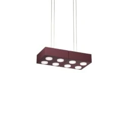 Contemporary Pendant Lamp 'Domino' By Sylvain Willenz X AGO, Quad - Burgundy 26 Contemporary Pendant Lamp 'Domino' By Sylvain Willenz X AGO, Quad - Burgundy -Promos Meubles Boutique Domino Pendant Con 1 Burgundy 1 low master
