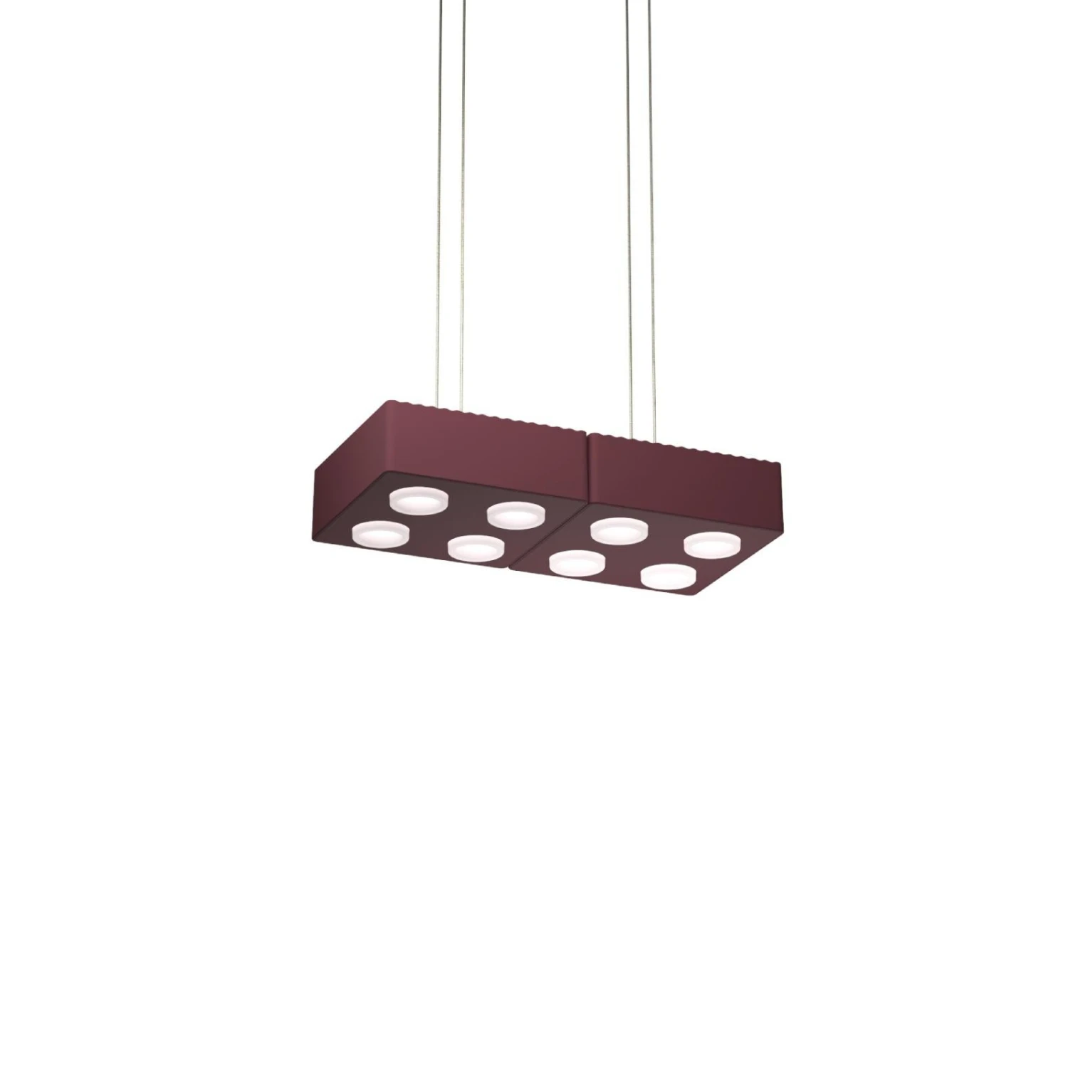 Contemporary Pendant Lamp 'Domino' By Sylvain Willenz X AGO, Quad - Burgundy 14 Contemporary Pendant Lamp 'Domino' By Sylvain Willenz X AGO, Quad - Burgundy – Image 12