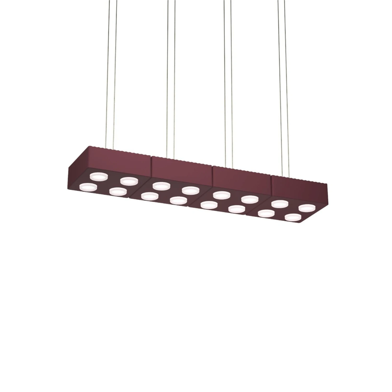 Contemporary Pendant Lamp 'Domino' By Sylvain Willenz X AGO, Quad - Burgundy 10 Contemporary Pendant Lamp 'Domino' By Sylvain Willenz X AGO, Quad - Burgundy – Image 8