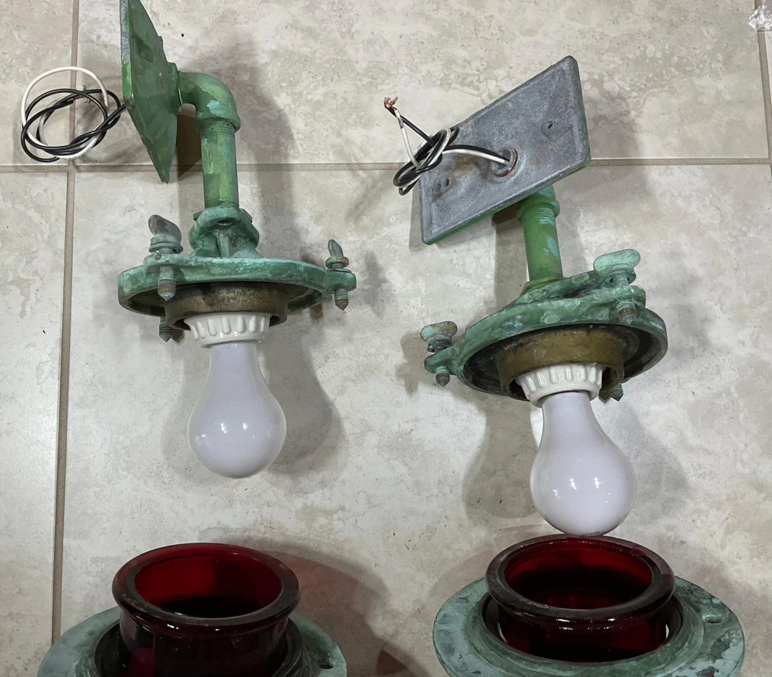 Pair Of Bronze Nautical Marine Scones 15 Pair Of Bronze Nautical Marine Scones – Image 13