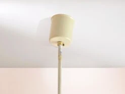 Stilnovo Midcentury Pendant Light Made Of Opal Glass, Brass & Metal, Italy 1950s -Promos Meubles Boutique EM 42083 master