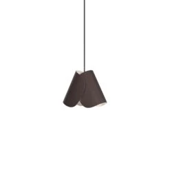 Contemporary Pendant Lamp 'Flip' By Sebastian Herkner X AGO, Deep Green -Promos Meubles Boutique Flip Pendant LeatherChocolate 1 low master