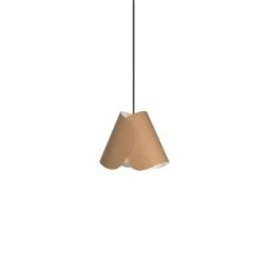 Contemporary Pendant Lamp 'Flip' By Sebastian Herkner X AGO, Deep Green -Promos Meubles Boutique Flip Pendant NaturalLeather 1 low master