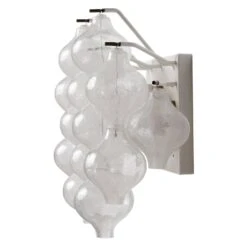 Pair Of Kalmar 'Tulipan' Wall Lights Sconces, Glass Brass, 1970s, Five Pairs -Promos Meubles Boutique G8A9182 master