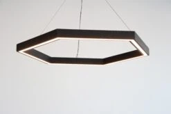 Oak Small Hexagon Chandelier By Hollis & Morris -Promos Meubles Boutique Hex 05 Edited master