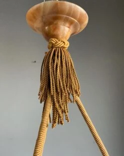 Great Art Deco Design Antique Alabaster Pendant W. Perfect Alabaster Canopy 1920 -Promos Meubles Boutique IMG 0162D master
