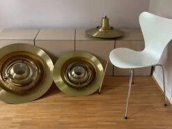 Medium Size Brass Preben Fabricius & Jørgen Kastholm Pendant Lamp Nordisk Solar -Promos Meubles Boutique IMG 1398 master
