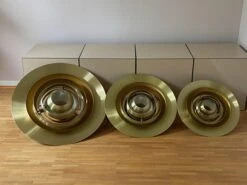 Medium Size Brass Preben Fabricius & Jørgen Kastholm Pendant Lamp Nordisk Solar -Promos Meubles Boutique IMG 1413 master