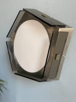 Mid-Century Modern Italian Wall Lamp With Smoked Glasses By Veca, 1970s -Promos Meubles Boutique IMG 1686316429017 master