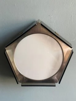 Mid-Century Modern Italian Wall Lamp With Smoked Glasses By Veca, 1970s -Promos Meubles Boutique IMG 1686316435580 master