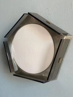 Mid-Century Modern Italian Wall Lamp With Smoked Glasses By Veca, 1970s -Promos Meubles Boutique IMG 1686316443015 master