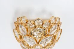 Pair Of Golden Gilded Brass And Crystal Sconce By Palwa, Germany, Circa 1960s -Promos Meubles Boutique IMG 1845 copy master