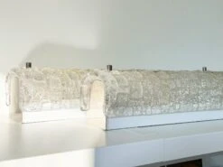 Large Ice Glass Wall Sconces In Textured Murano Glass By Hillebrand, 1970 -Promos Meubles Boutique IMG 1846 master