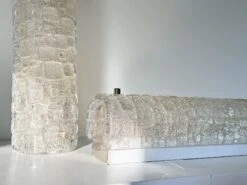 Large Ice Glass Wall Sconces In Textured Murano Glass By Hillebrand, 1970 -Promos Meubles Boutique IMG 1848 master