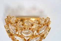 Pair Of Golden Gilded Brass And Crystal Sconce By Palwa, Germany, Circa 1960s -Promos Meubles Boutique IMG 1857 copy master