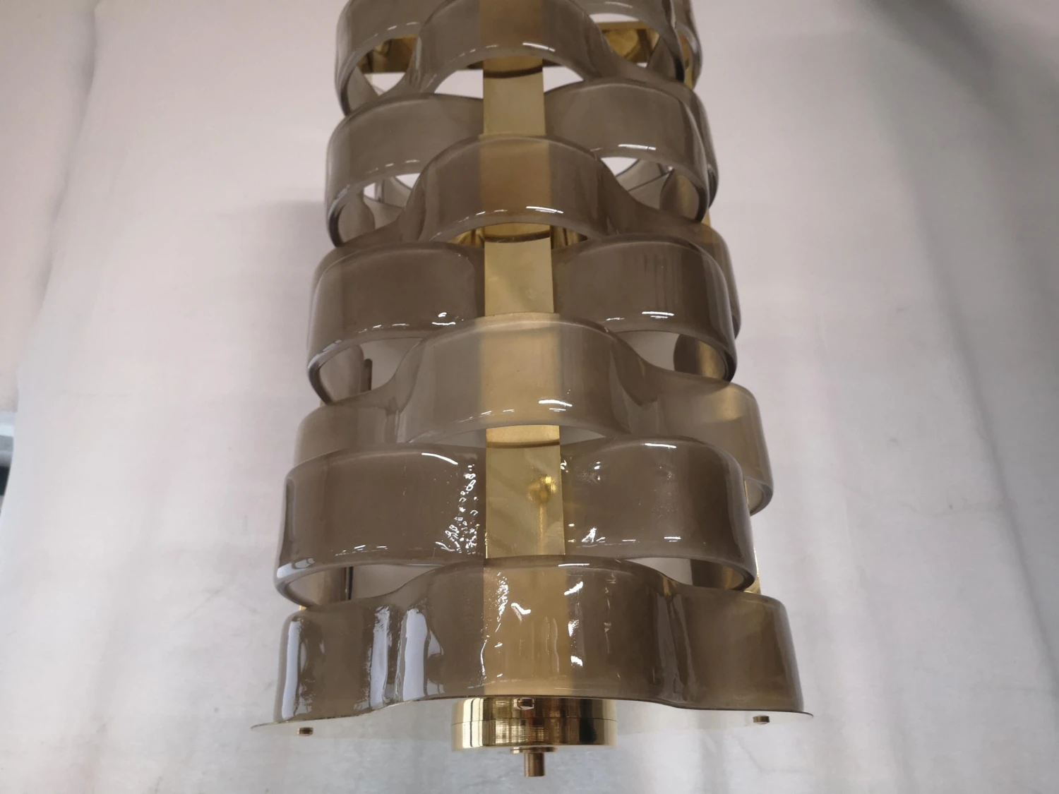 Murano Glass And Brass Mid-Century Chandelier, 2000 9 Murano Glass And Brass Mid-Century Chandelier, 2000 – Image 7