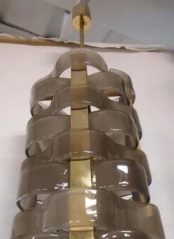 Murano Glass And Brass Mid-Century Chandelier, 2000 15 Murano Glass And Brass Mid-Century Chandelier, 2000 -Promos Meubles Boutique IMG 20221130 145836 master