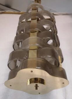 Murano Glass And Brass Mid-Century Chandelier, 2000 18 Murano Glass And Brass Mid-Century Chandelier, 2000 -Promos Meubles Boutique IMG 20221130 145839 master