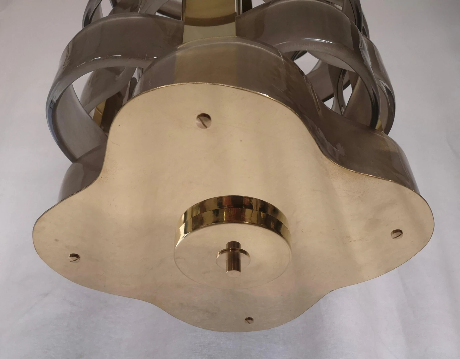 Murano Glass And Brass Mid-Century Chandelier, 2000 11 Murano Glass And Brass Mid-Century Chandelier, 2000 – Image 9