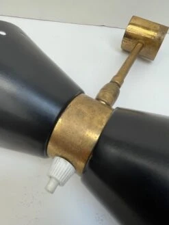 Pair Of Black Enameled Metal Italian Sconces From 1950 -Promos Meubles Boutique IMG 2596 master