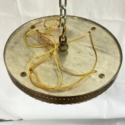 Gilt Metal And Cut Glass Coupe Pendant Form Flush Ceiling Fixture 18 Gilt Metal And Cut Glass Coupe Pendant Form Flush Ceiling Fixture -Promos Meubles Boutique IMG 2826 master