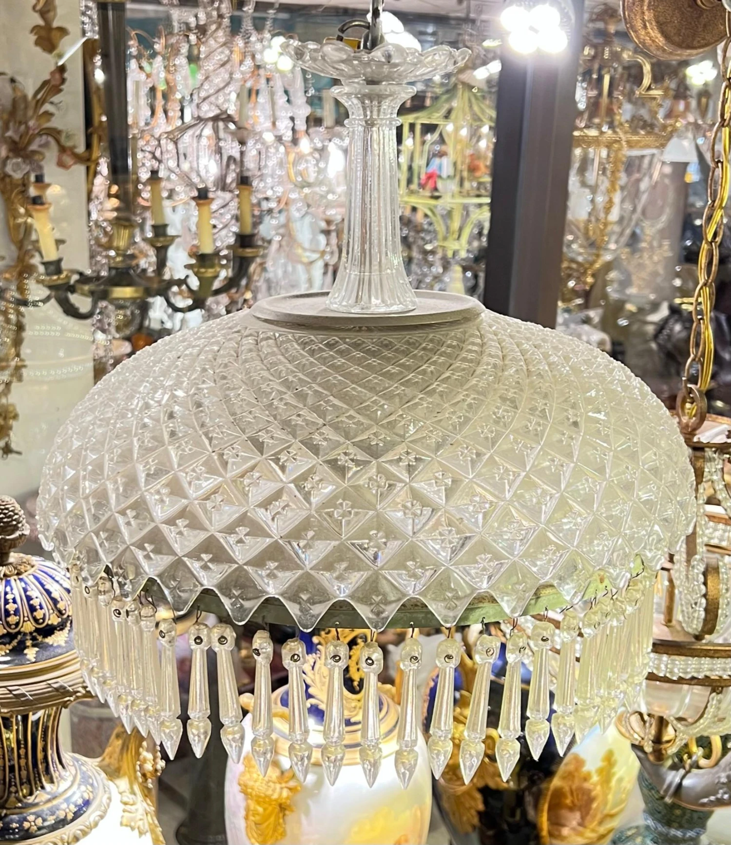 Baccarat Style Molded Glass Chandelier 13 Baccarat Style Molded Glass Chandelier – Image 11