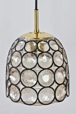 Limburg 1 Of 3 1970s Vintage "Iron" Rings Glass & Brass Pendant Lights Or Lamps -Promos Meubles Boutique IMG 2963 master