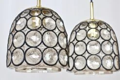 Limburg 1 Of 3 1970s Vintage "Iron" Rings Glass & Brass Pendant Lights Or Lamps -Promos Meubles Boutique IMG 2969 master