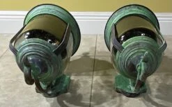 Large Vintage Pair Of Handcrafted Wall-Mounted Copper-Brass Lantern -Promos Meubles Boutique IMG 3084 master