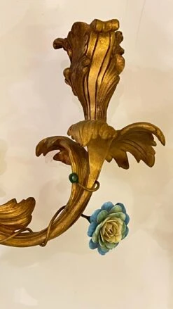 Set Of Four French Gilt Bronze And Porcelain Sconces In Louis XV Style -Promos Meubles Boutique IMG 3220 master
