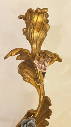 Set Of Four French Gilt Bronze And Porcelain Sconces In Louis XV Style -Promos Meubles Boutique IMG 3225 master