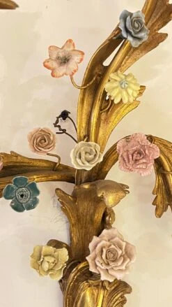 Set Of Four French Gilt Bronze And Porcelain Sconces In Louis XV Style -Promos Meubles Boutique IMG 3227 master