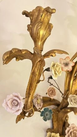 Set Of Four French Gilt Bronze And Porcelain Sconces In Louis XV Style -Promos Meubles Boutique IMG 3228 master