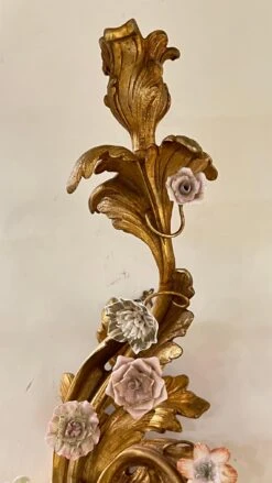 Set Of Four French Gilt Bronze And Porcelain Sconces In Louis XV Style -Promos Meubles Boutique IMG 3230 master